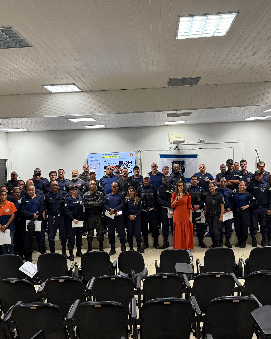 Treinamento para a Guarda Civil Municipal em auditório